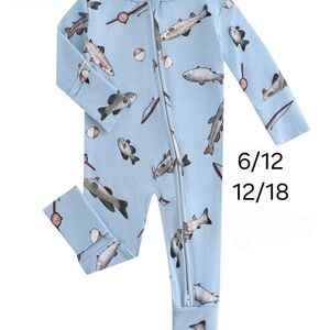Blue Fish Print Kids ZIPPY